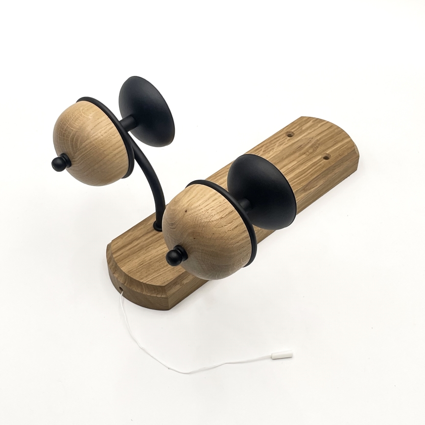 Brilagi - LED zidno svetlo COTTAGE 2xG9/40W/230V hrast/bela