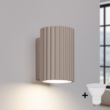 Brilagi - LED zidno svetlo CRESTO 1xGU10/10W/230V 10 cm taupe