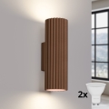 Brilagi - LED zidno svetlo CRESTO 2xGU10/10W/230V 20 cm braon