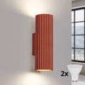 Brilagi - LED zidno svetlo CRESTO 2xGU10/10W/230V 20 cm crvena