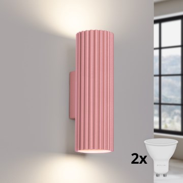 Brilagi - LED zidno svetlo CRESTO 2xGU10/10W/230V 20 cm ružičasto