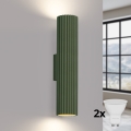Brilagi - LED zidno svetlo CRESTO 2xGU10/10W/230V 30 cm zeleno