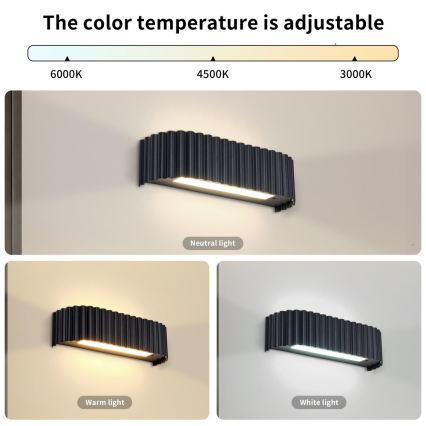 BRILAGI - LED Zidno svetlo FALCON MODERN LED/10W/230V 30 cm 3000/4500/6000K crna