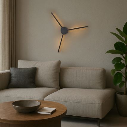 Brilagi - LED zidno svetlo LUGO TRE LED/14W/230V crno