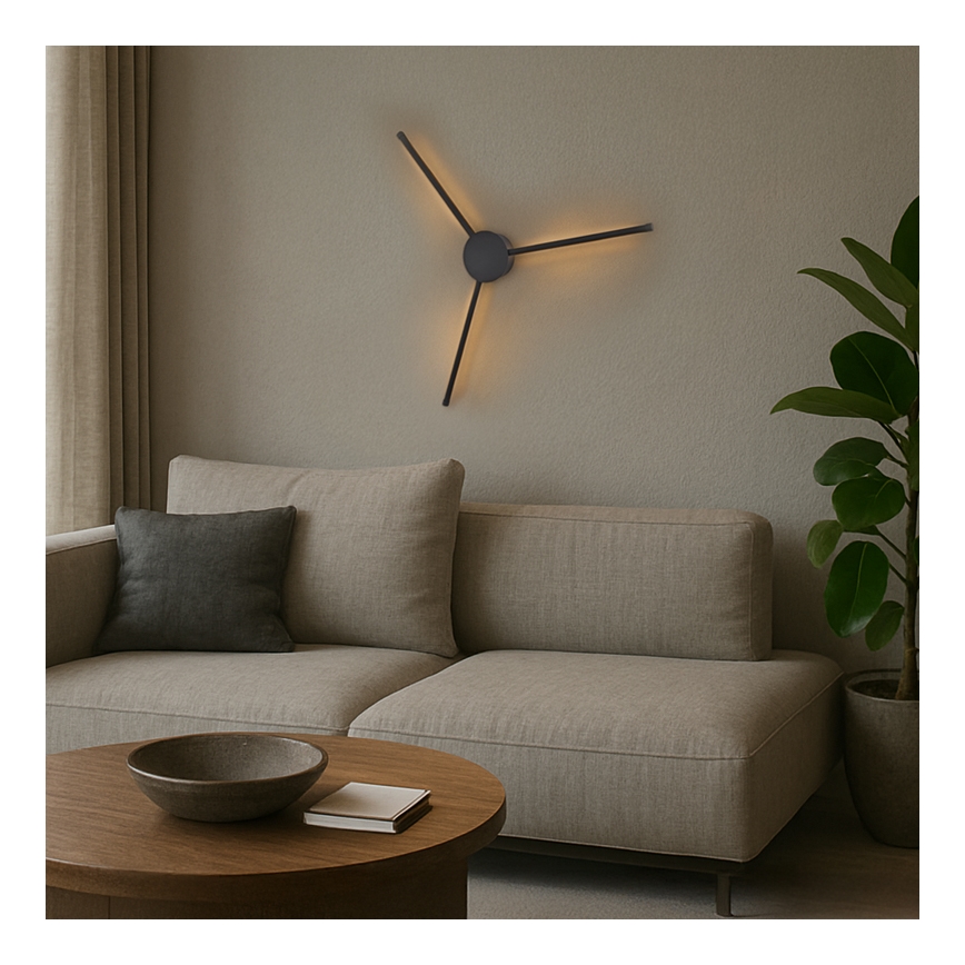 Brilagi - LED zidno svetlo LUGO TRE LED/14W/230V crno