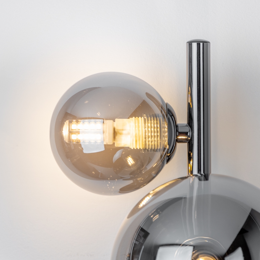 Brilagi - LED zidno svetlo MILLA 3xG9/3W/230V crni hrom/dimljeno staklo