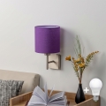 BRILAGI - LED zidno svetlo NUBILA 1xE27/60W/230V mat hrom/ljubičasta