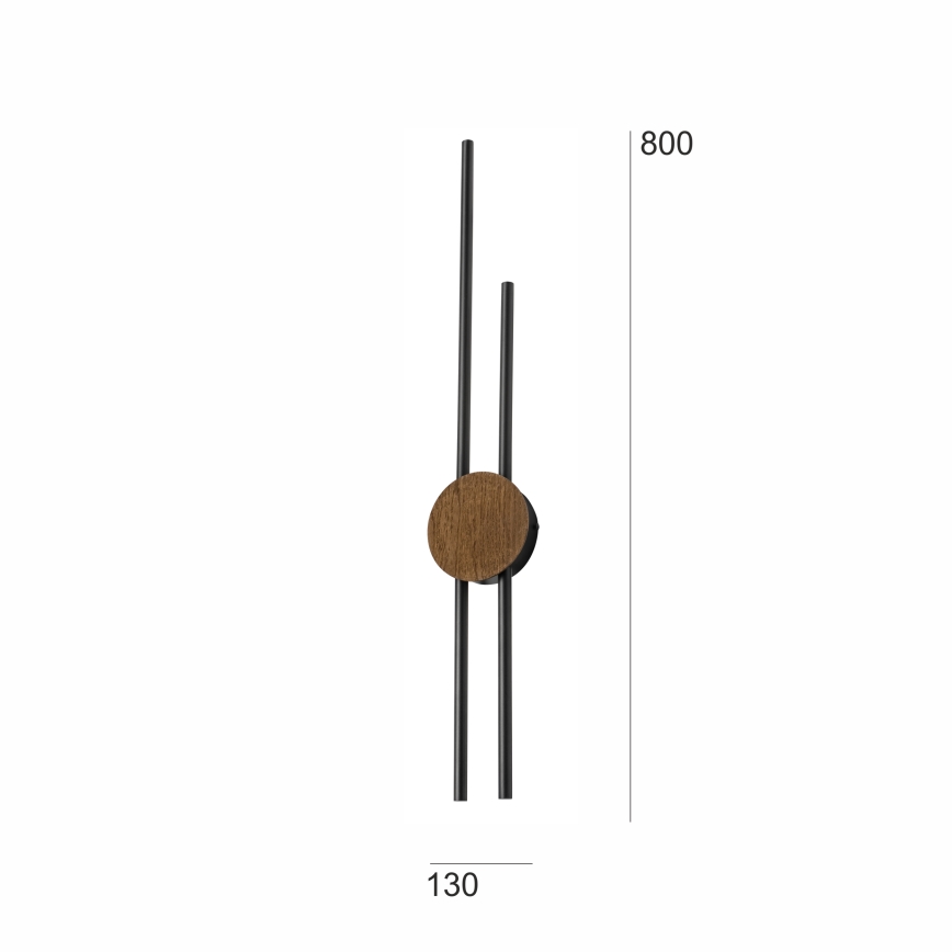 Brilagi - LED zidno svetlo WOODY COLLINE LED/15W/230V 80 cm hrast orah
