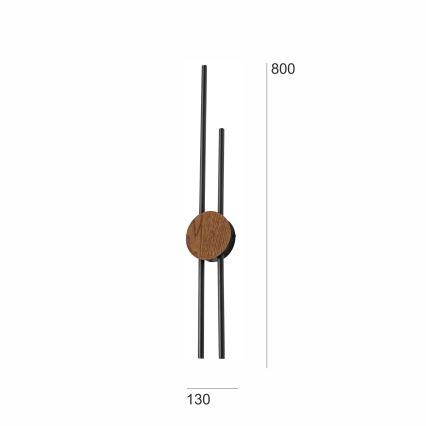 Brilagi - LED zidno svetlo WOODY COLLINE LED/15W/230V 80 cm hrast-trešnja