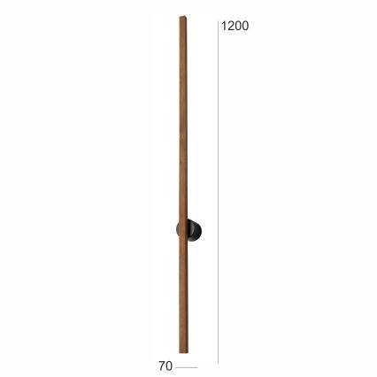 Brilagi - LED zidno svetlo WOODY LINE LED/12W/230V 120 cm hrast trešnja