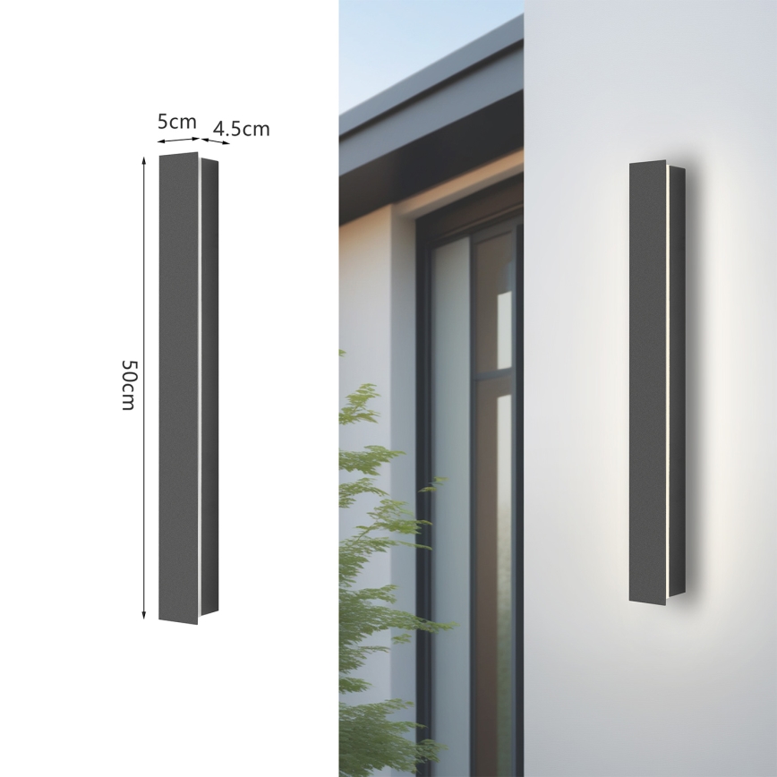 Brilagi - LED spoljašnje zidno svetlo LINEAR LED/12W/230V 4000K IP65 50 cm antracit CRI 90
