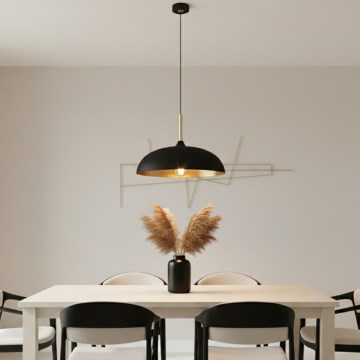 Brilagi - Luster ABRAHAM na lanku, 1xE27/60W/230V, prečnik 45 cm, crna