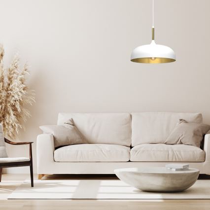 Brilagi - Luster na kablu ABRAHAM 1xE27/60W/230V prečnik 35 cm beli