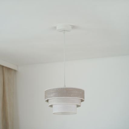 Brilagi - Luster na kablu ALASKA LUNETA 1xE27/15W/230V preč. 25 cm siva/krem
