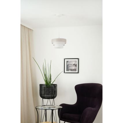 Brilagi - Luster na kablu ALASKA LUNETA 1xE27/15W/230V preč. 25 cm siva/krem