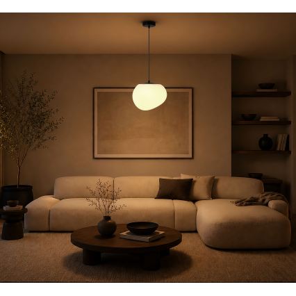 BRILAGI - Luster na kablu PEBBLES 1xE27/40W/230V Ø 25 cm crna
