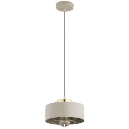 Brilagi - luster na kablu SPRING 1xE27/60W/230V Ø 20 cm bež/zlatna