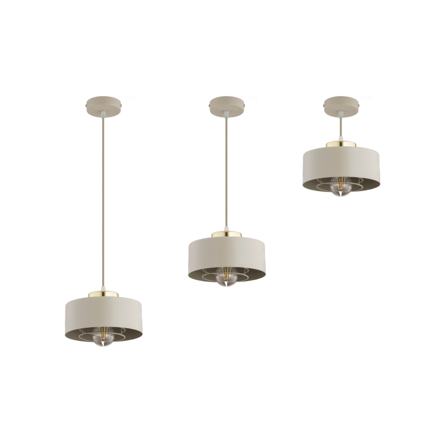 Brilagi - luster na kablu SPRING 1xE27/60W/230V Ø 20 cm bež/zlatna