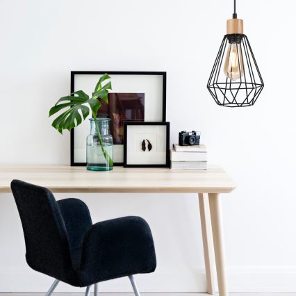 Brilagi - Luster na kablu WOODY BASKET 1xE27/60W/230V hrast