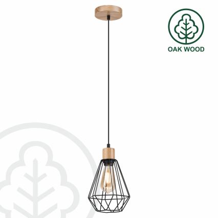 Brilagi - Luster na kablu WOODY BASKET 1xE27/60W/230V hrast