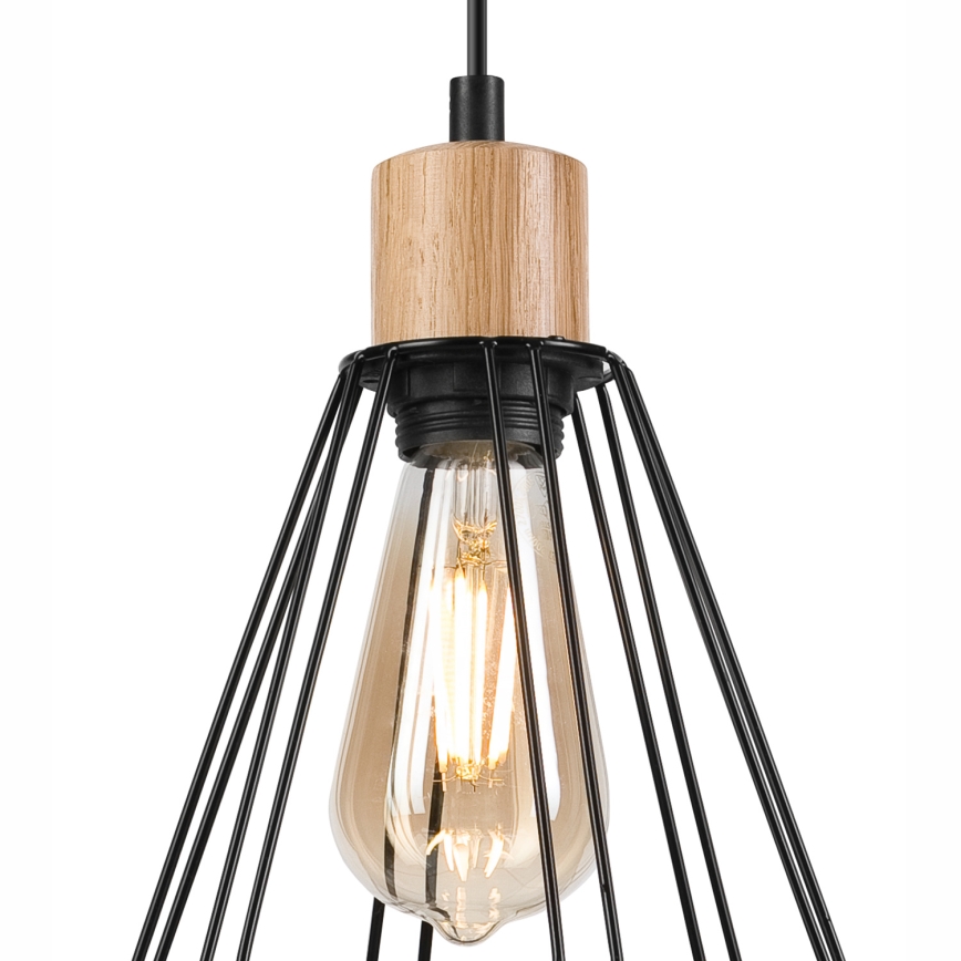 Brilagi - Luster na kablu WOODY BASKET 1xE27/60W/230V hrast