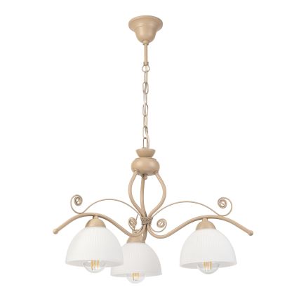 Brilagi - Luster na lancu ANTICO MODERN 3xE27/60W/230V bež