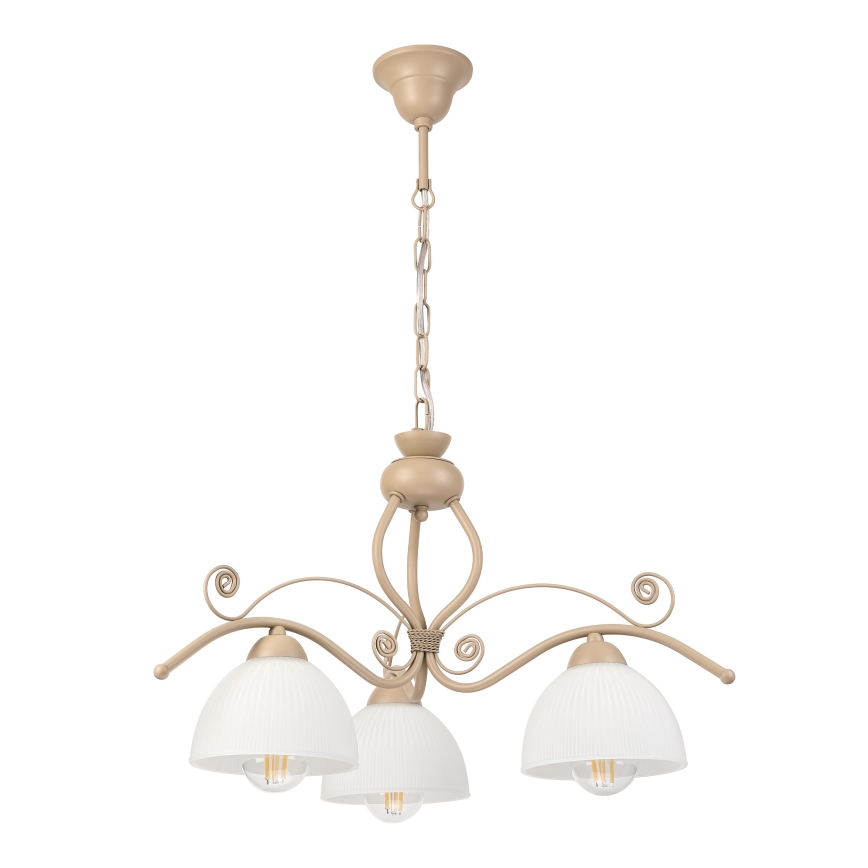 Brilagi - Luster na lancu ANTICO MODERN 3xE27/60W/230V bež