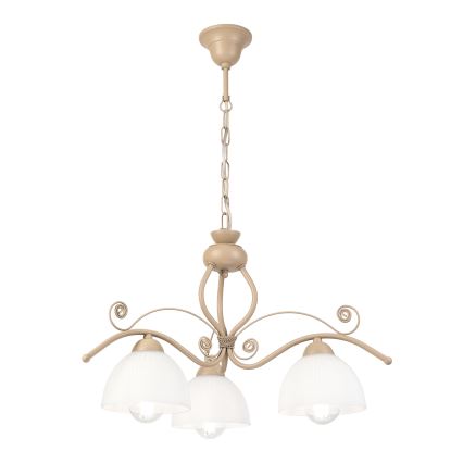 Brilagi - Luster na lancu ANTICO MODERN 3xE27/60W/230V bež