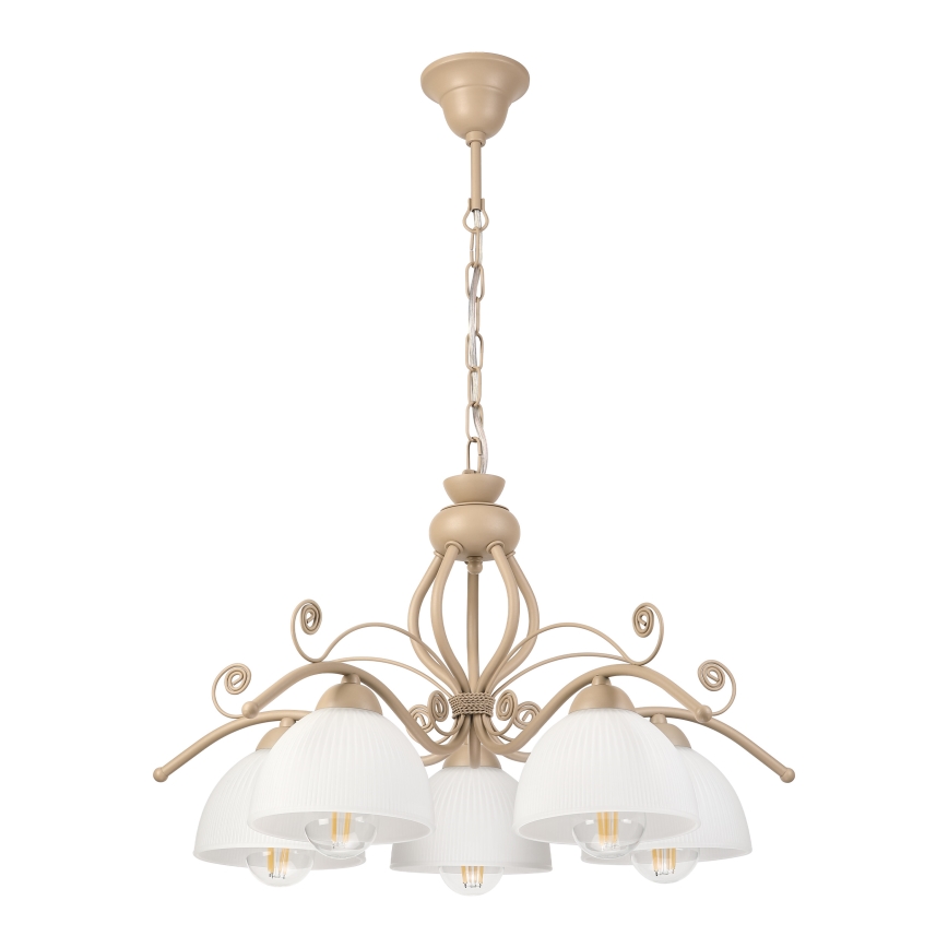 BRILAGI - Luster na lancu ANTICO MODERN 5xE27/60W/230V bež