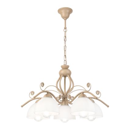 BRILAGI - Luster na lancu ANTICO MODERN 5xE27/60W/230V bež