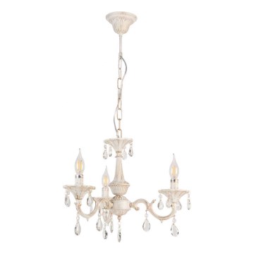 Brilagi - Luster na lancu CLASSIC 3xE14/10W/230V krem/patina