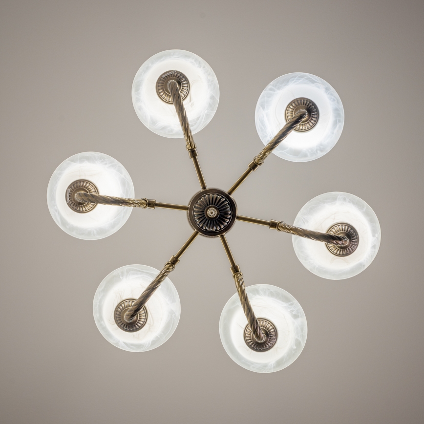 BRILAGI - Luster na lancu CLASSIC 6xE14/10W/230V mesing