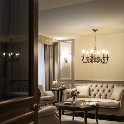 Brilagi - Luster na lancu CLASSIC 6xE14/60W/230V mesing