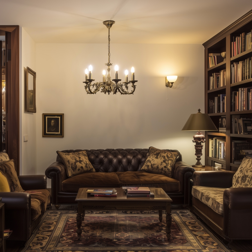 Brilagi - Luster na lancu CLASSIC 6xE14/60W/230V mesing