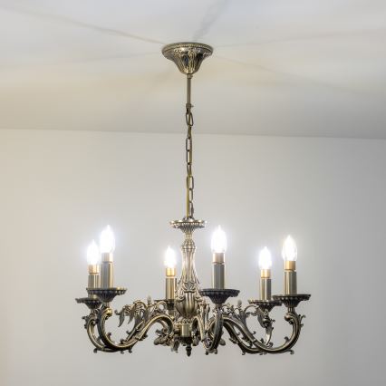 Brilagi - Luster na lancu CLASSIC 6xE14/60W/230V mesing