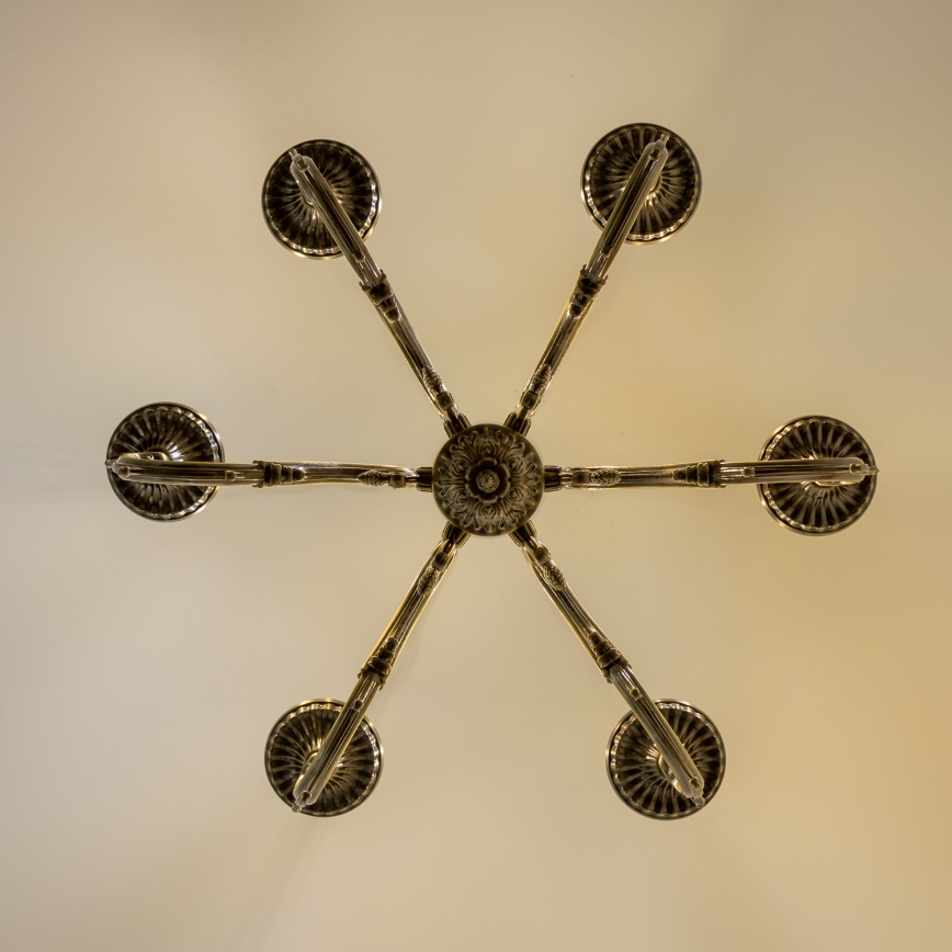 Brilagi - Luster na lancu CLASSIC 6xE14/60W/230V mesing