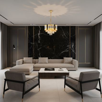 Brilagi - Luster na lancu CRISTAL 5xE14/40W/230V, prečnik 38 cm