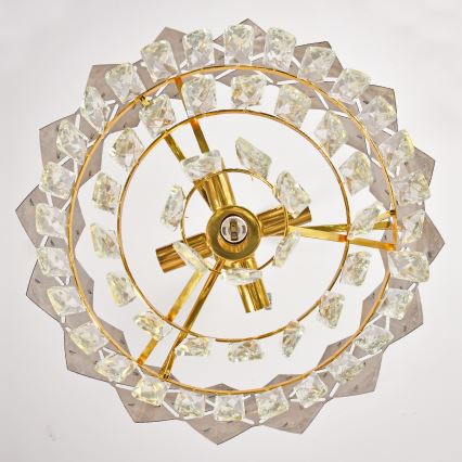 Brilagi - Luster na lancu CRISTAL 5xE14/40W/230V prečnik 38 cm zlatna/crna