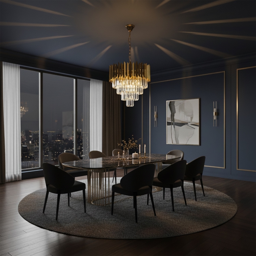 Brilagi - Luster na lancu CRISTAL 5xE14/40W/230V prečnik 45 cm