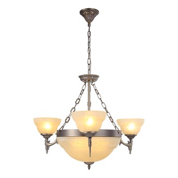 Brilagi - Luster na lancu DAHLIA 6xE27/40W/230V prečnik 74 cm mesing