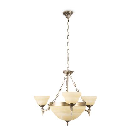 BRILAGI - Luster na lancu DAHLIA 6xE27/40W/230V prečnik 74 cm mesing