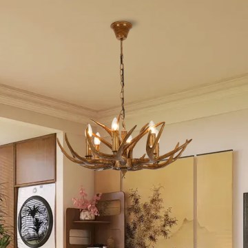 Brilagi - Luster na lancu DEER 6xE14/10W/230V Ø 70 cm, u obliku rogovlja