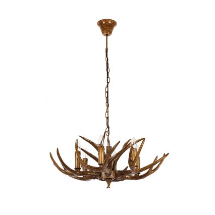 Brilagi - Luster na lancu DEER 6xE14/10W/230V Ø 70 cm, u obliku rogovlja
