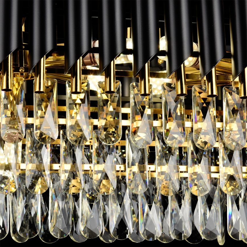 Brilagi - Luster na lancu ECLIPSE 10xE14/10W/230V 78x28 cm crna/zlatna