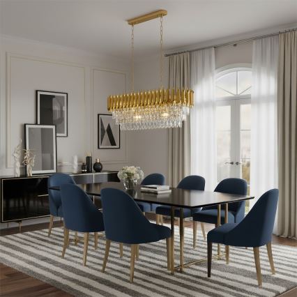 Brilagi - Luster na lancu ECLIPSE 10xE14/10W/230V 78x28 cm zlatna