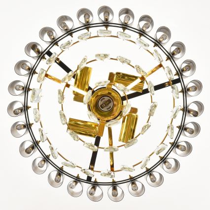 Brilagi - Luster na lancu ECLIPSE 5xE14/10W/230V prečnik 38 cm crna/zlatna