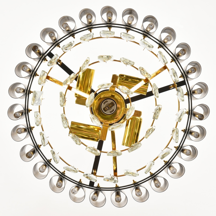 Brilagi - Luster na lancu ECLIPSE 5xE14/10W/230V prečnik 38 cm crna/zlatna