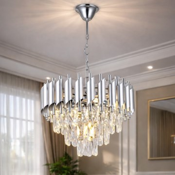 Brilagi - Luster na lancu ECLIPSE 5xE14/10W/230V, prečnik 38 cm, srebrna