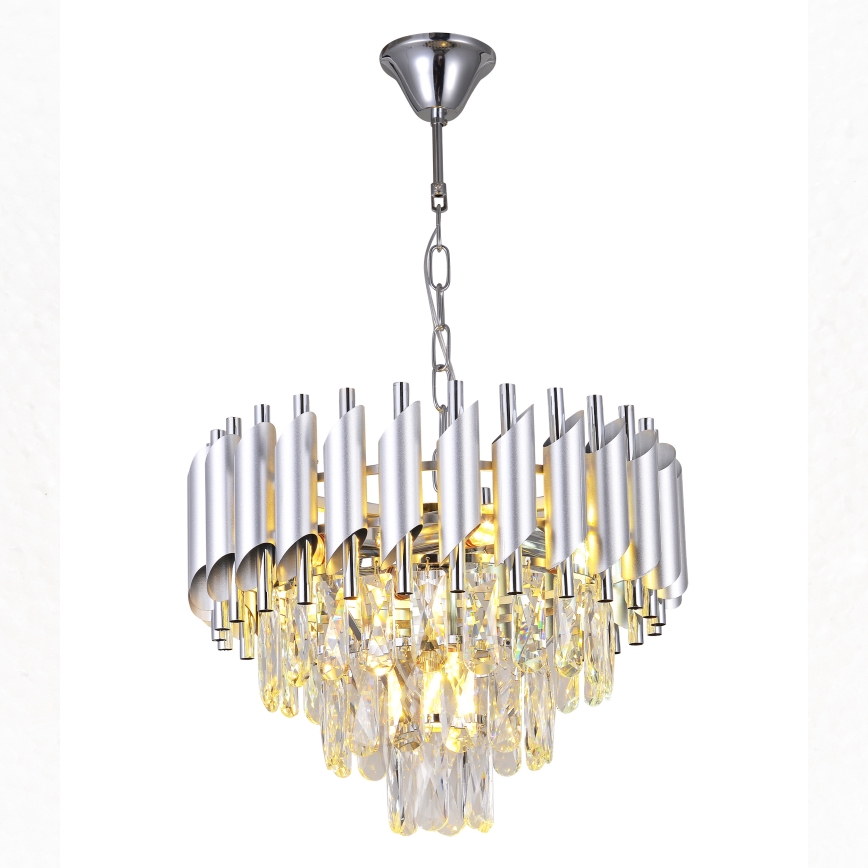 Brilagi - Luster na lancu ECLIPSE 5xE14/10W/230V, prečnik 38 cm, srebrna