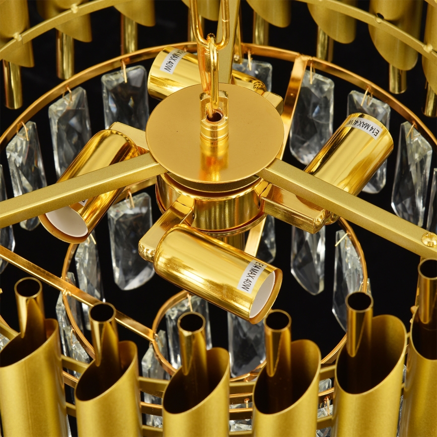 Brilagi - Luster na lancu ECLIPSE 5xE14/10W/230V prečnik 38 cm zlatni